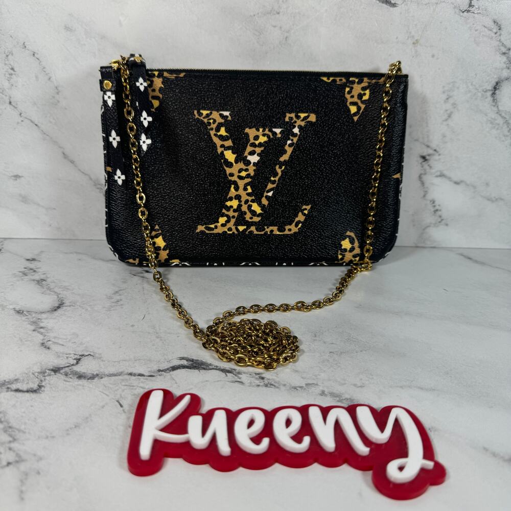 Louis Vuitton Jungle Pochette Double Zip Shoulder/Crossbody bag leopard monogram - Picture 4 of 16